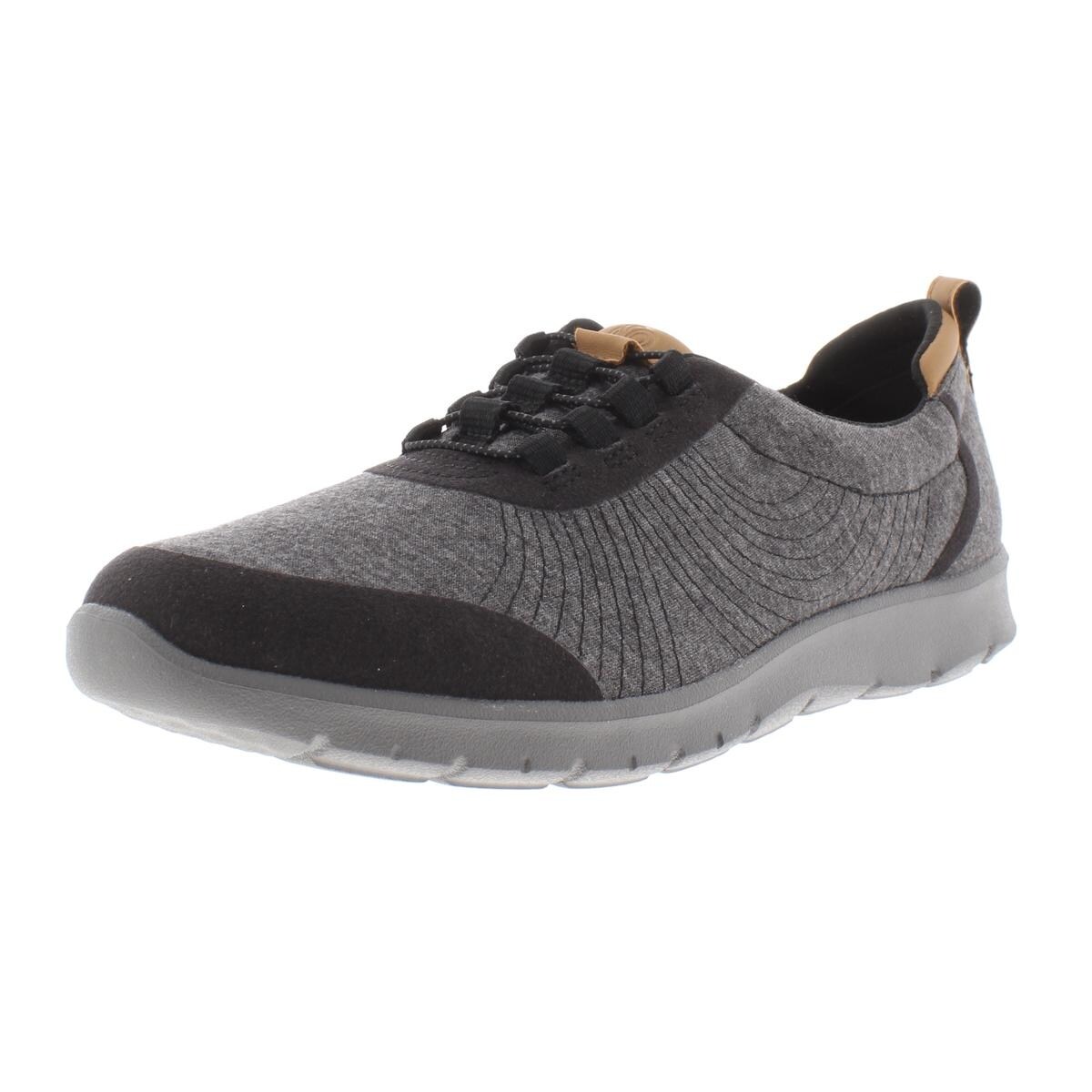 clarks womens black trainers