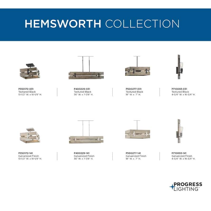 Hemsworth Collection Black Four-Light Pendant - 13.000" x 24.750" x 24.750"