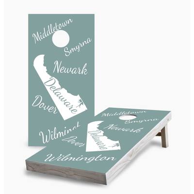 Delaware State Pride Cornhole Game (Choose Wraps or Boards)