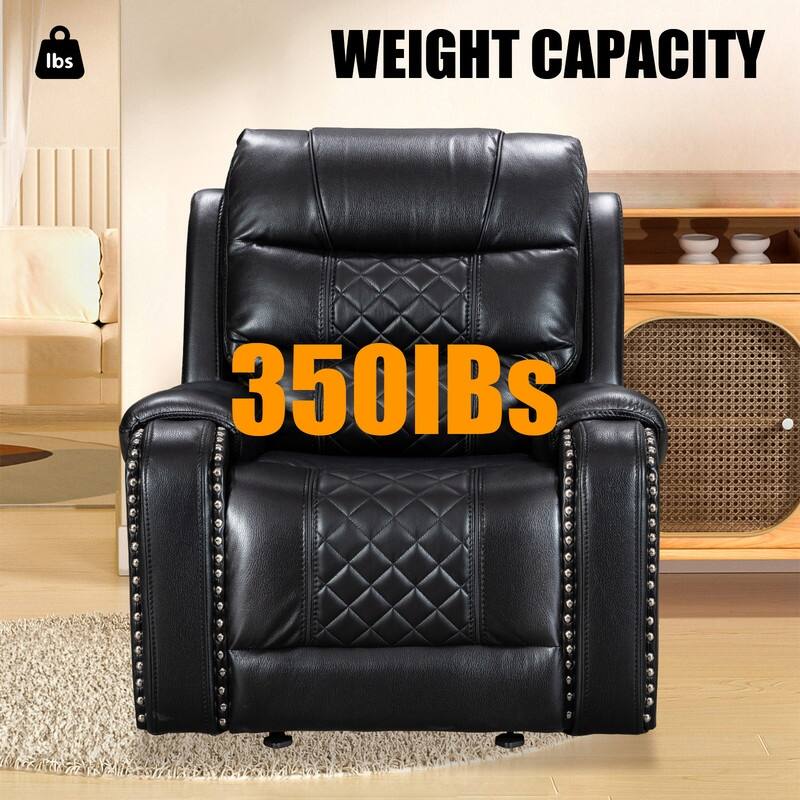 Big Size Faux Leather American Design Recliner Chair for Living Room