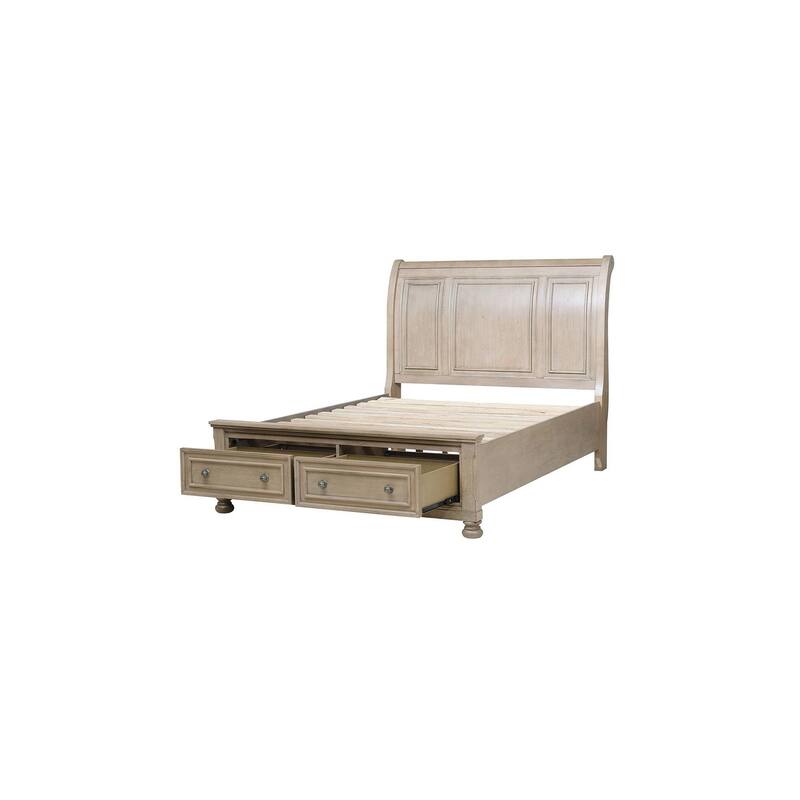 Donald 3 Piece Gray Modern Sleigh Storage Platform Bedroom Set