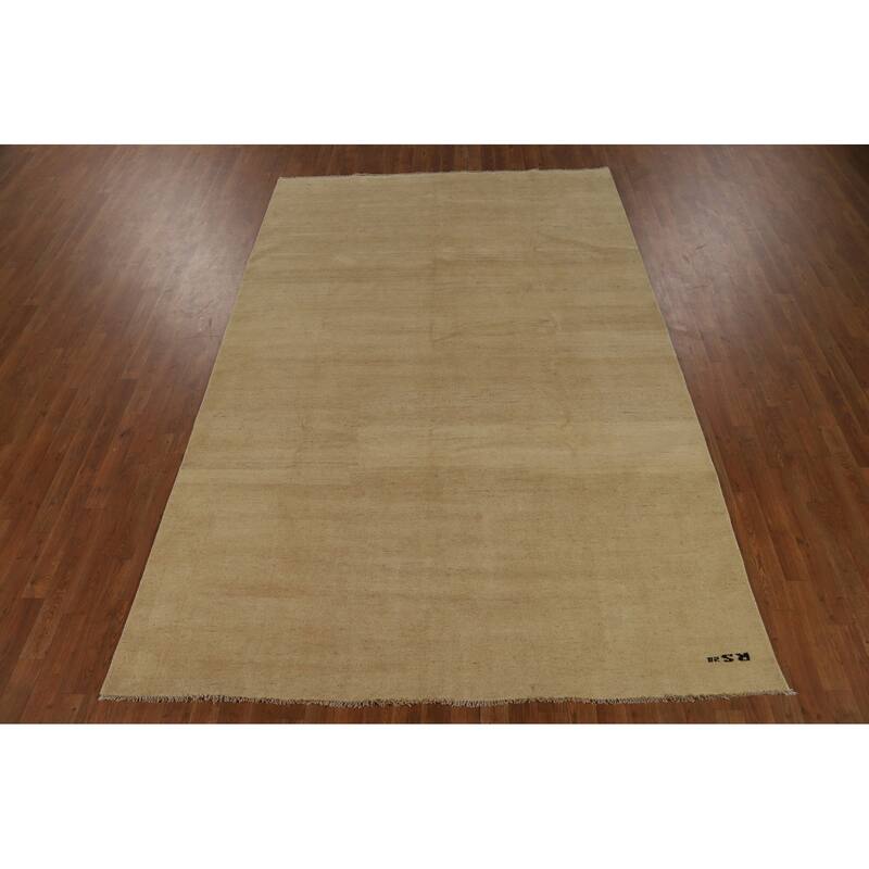 Modern Gabbeh Oriental Area Rug Handmade Wool Carpet - 6'5" x 9'7"