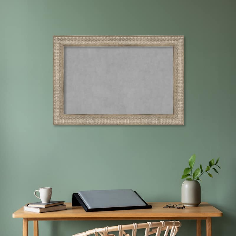 Amanti Art Trellis Silver Framed Magnetic Board