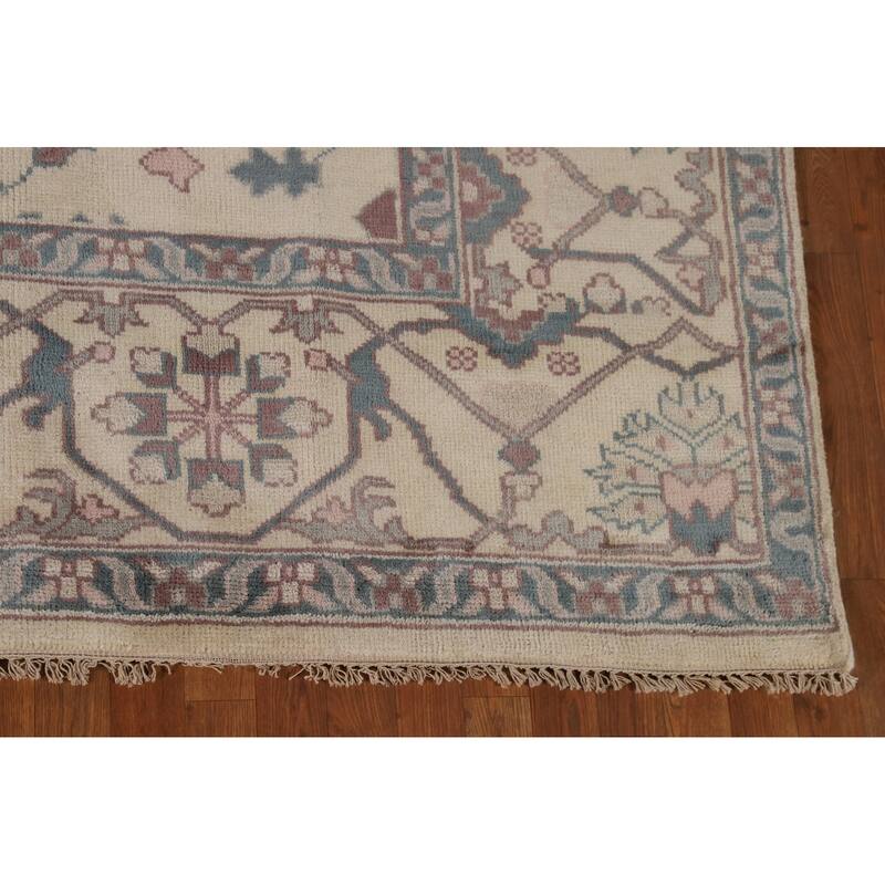 Oushak Oriental Area Rug Handmade Floral Wool Carpet - 9'0" x 11'9"