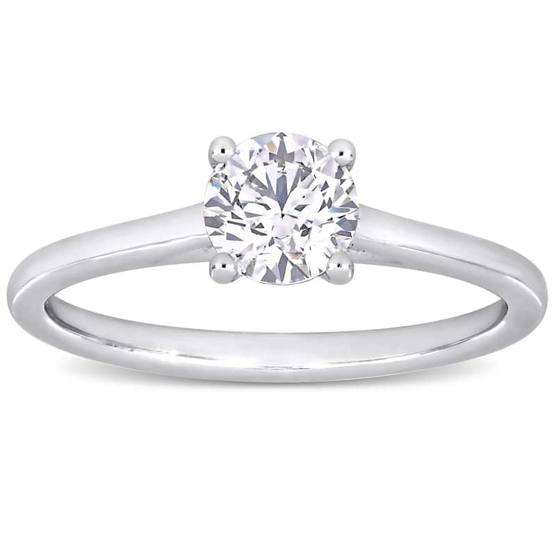 Miadora 3/4ct TDW Certified Diamond Solitaire Engagement Ring in Platinum (GIA)