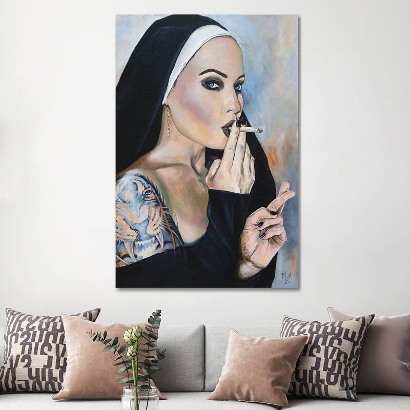 iCanvas "Wicked Nun 3" by Mark Fox Canvas Print