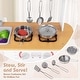 preview thumbnail 8 of 8, Costway Kids Kitchen Play Set with Stove Removable Sink Oven Microwave - See Details