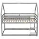 preview thumbnail 17 of 27, Modern Twin over Twin Loft Bed with Roof Design, Safety Guardrail, Ladder