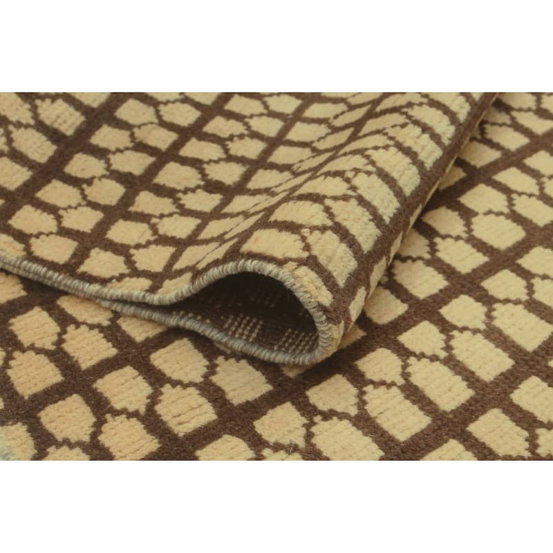 Balochi Aerwyna Ivory/Brown Rug - 3'8" x 5'6"