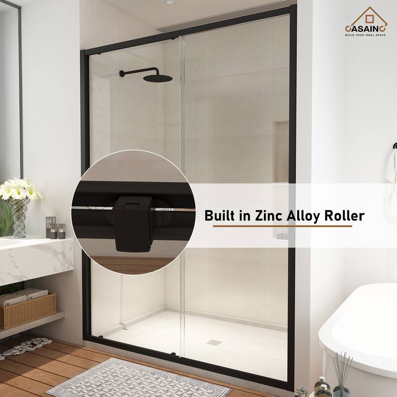 CASAINC 48 "x 72" Framed Single Sliding Shower Door