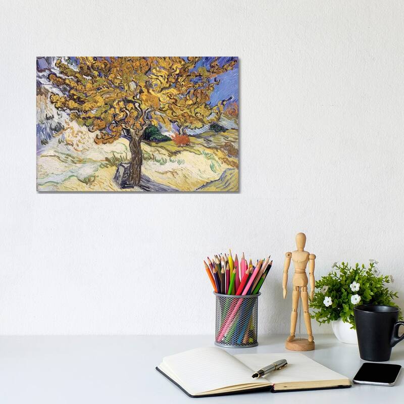 iCanvas "Mulberry Tree, 1889 " by Vincent van Gogh Canvas Print - 8x12x0.75
