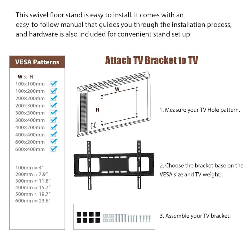 Wooden Storage TV Stand Black Tempered Glass Height Adjustable Universal Swivel Entertainment Center With Mount TV Stand,black