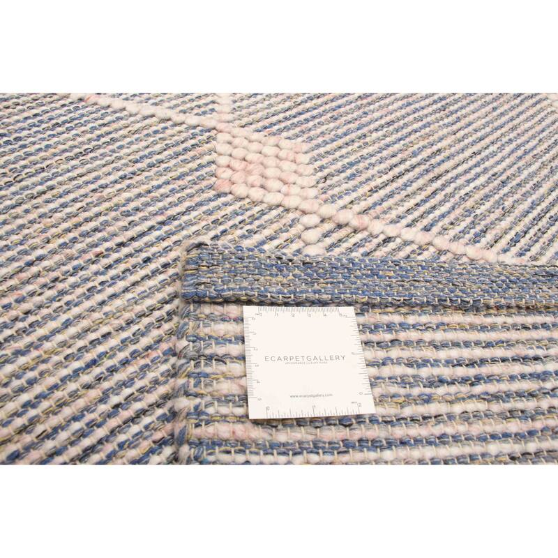 ECARPETGALLERY Braid weave Sienna Pink Wool Rug - 5'0 x 7'8