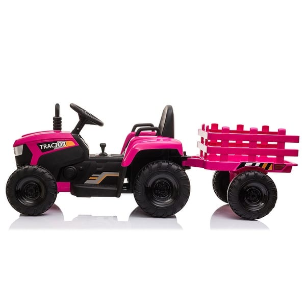 slide 2 of 17, Tractor Fun Extravaganza: Electric Ride-On with LED Lights and Music Rosy