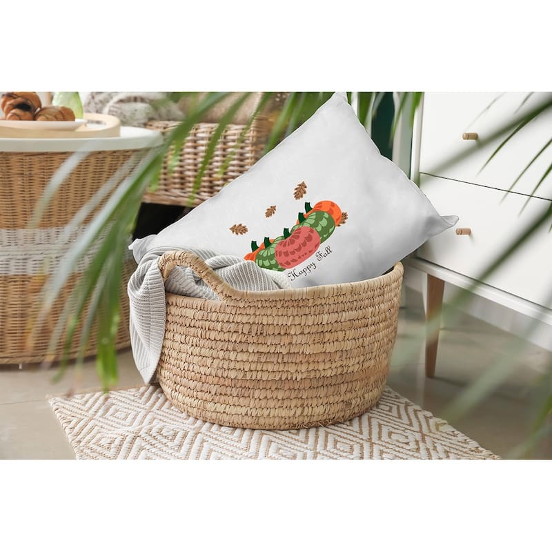 Happy Fall Pumpkins Accent Pillow