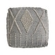 preview thumbnail 45 of 53, Brinket Boho Cube Yarn Pouf by Christopher Knight Home