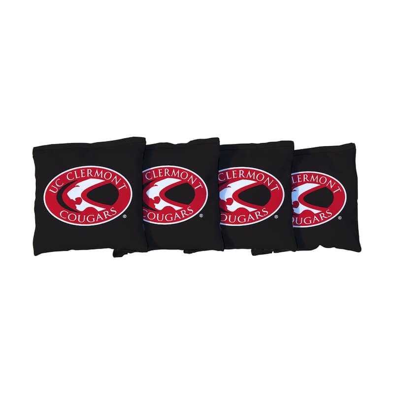 Cincinnati Clermont Cougars Black Cornhole Bags - Corn Filled