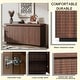 preview thumbnail 2 of 5, Modern 58.3" Sideboard Buffet Cabinet with 4 Doors, Textured Accent Storage Cabinet for Dining Room, Kitchen, Entryway