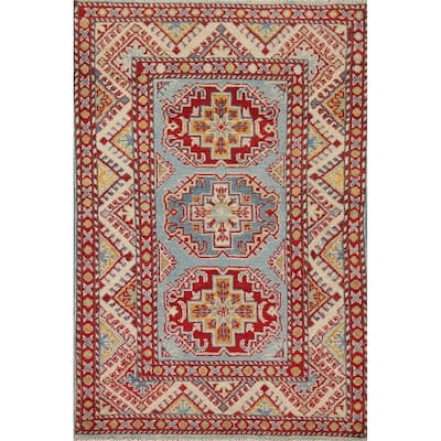 Kazak Foyer Rug Wool Hand-Knotted Wool Carpet - 2'10" x 4'3"