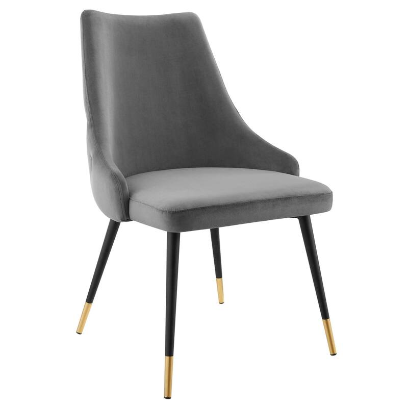 Modway Adorn Dining Side Chair Performance Velvet in Navy, Set of 2