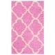preview thumbnail 91 of 162, SAFAVIEH Dallas Shag Giusy Trellis 1.5-inch Thick Rug 3' x 5' - Pink/Ivory - Rectangle