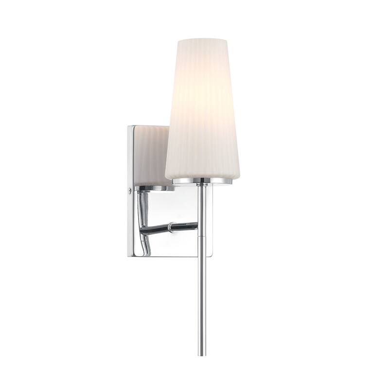 Bellevue SHWS42985 Meridian 16" Tall Bathroom Sconce with Fluted Opal