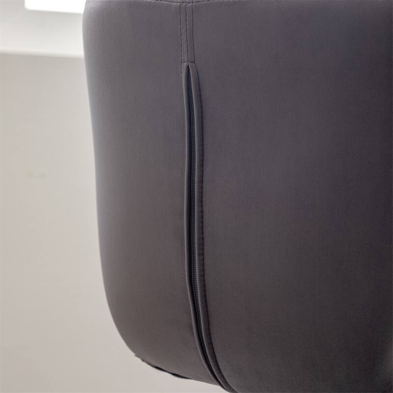 Upholstered Adjustable Swivel Barstools (Set of 2)