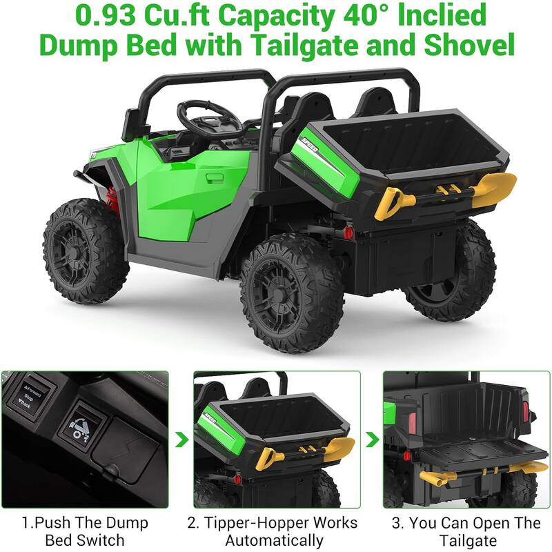 Ride On Dump Truck, 24V Ride On Car with Remote Control