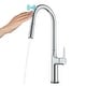 preview thumbnail 41 of 167, Kraus 2-Function 1-Handle 1-Hole Pulldown Sprayer Brass Kitchen Faucet KTF-3101 - 19 7/8" Height (Oletto Touch Faucet) - CH - Chrome