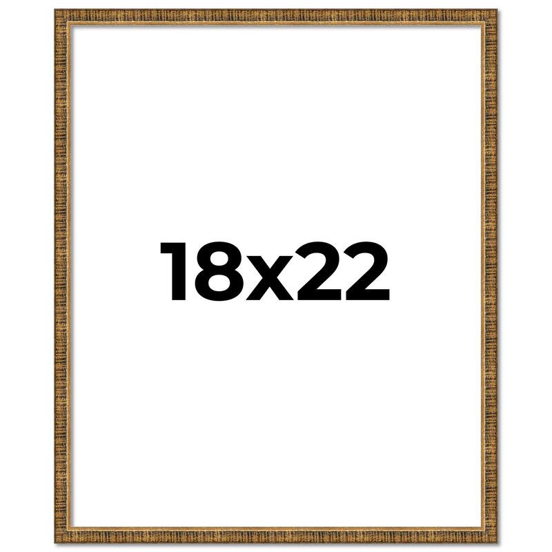 18x22 Frame Gold Picture Frame - Complete Modern Photo Frame Includes