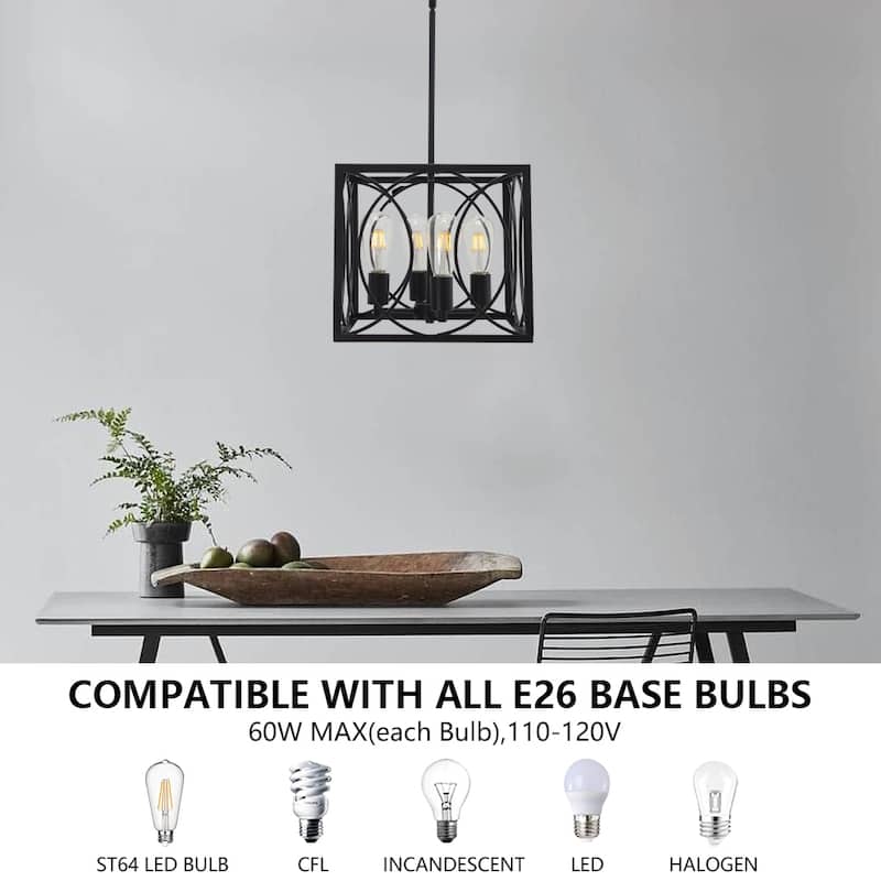 Black Farmhouse Chandelier Pendant Light Fixtures