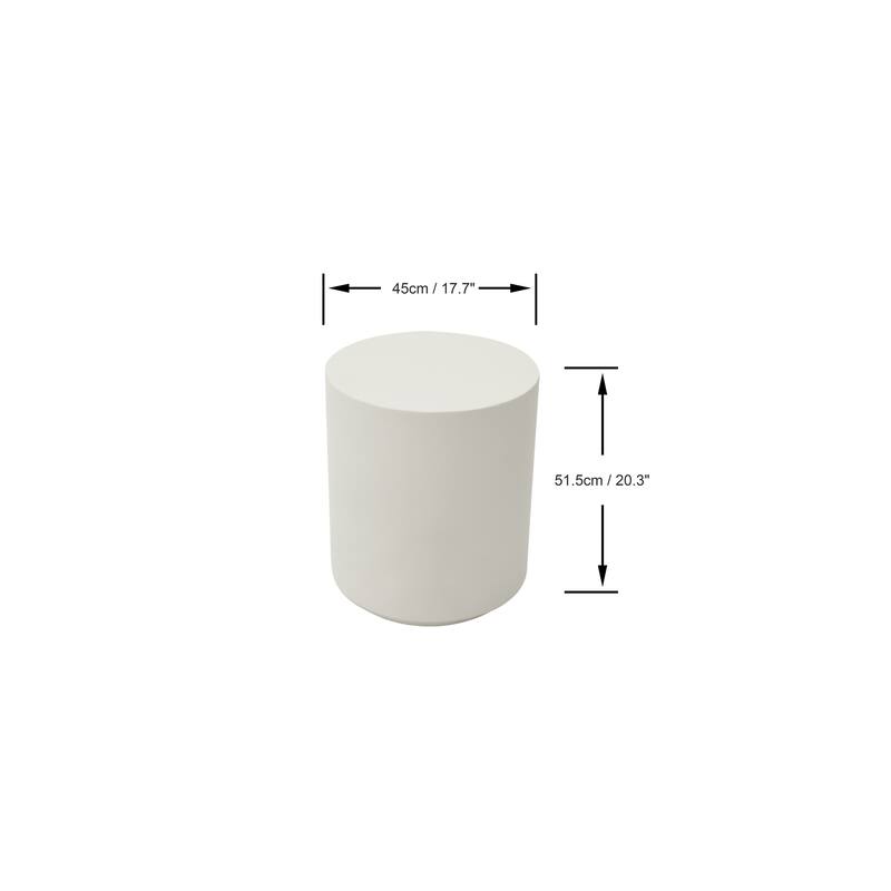 Elementi Home Rome Concrete Side Table - 17.7 X 17.7 X 20.3