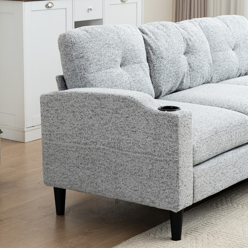 Convertible Combination Sofa Sofa L-Shaped Sofa With Footstools With Storage, Sofa For Living Room,3-Seater Combination Sofa