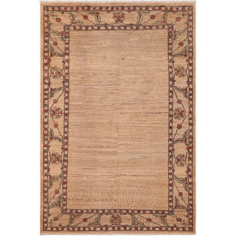 Rustic Ombre Zemeen Gabbeh Hand Knotted Wool Area Rug - 5'11'' x 9'0''