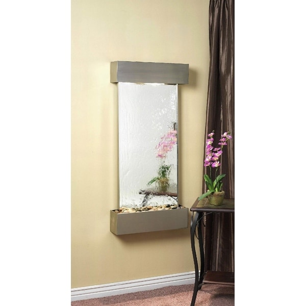 Adagio Cascade Springs Wall Fountain Silver Mirror Stainless Steel - CSS2040