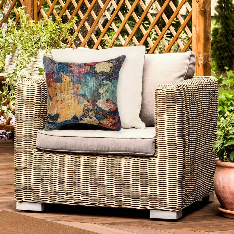 Liora Manne Marina Fall In Love Indoor/Outdoor Pillow - 18" x 18" - Polyester - Multi