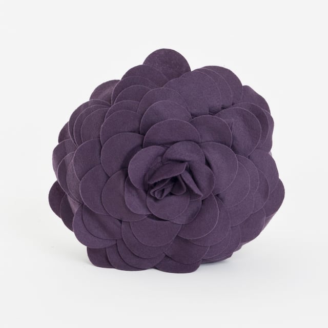 Elegant Textured Colorful Decorative Flower Throw Pillow