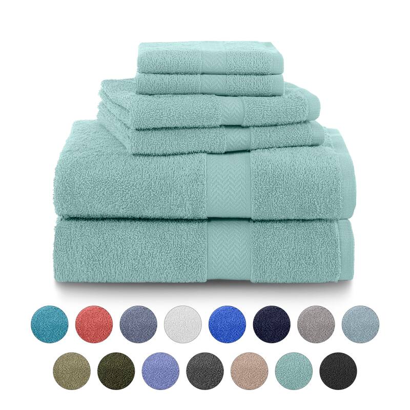 Martex Ringspun Cotton Towel Set Quick Dry Soft Absorbent Lightweight - Beach Glass