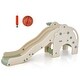 preview thumbnail 1 of 4, Freestanding Toddler Slide Baby Climber Playset w/Basketball Hoop&Ball Green + White