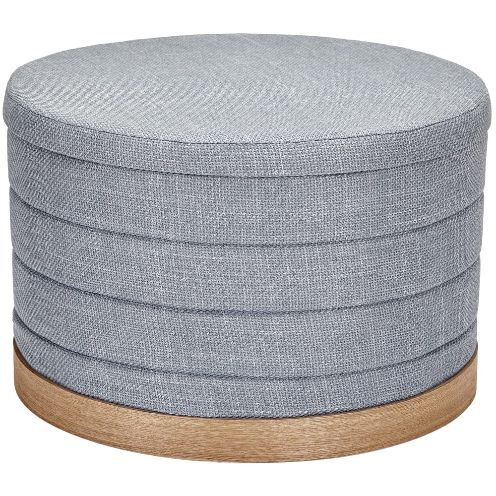 Modern Linen Storage Ottoman with Hidden Storage and Tray Top