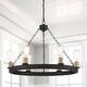 preview thumbnail 4 of 18, Acroma 6 Light 27In Farmhouse Wagon Wheel Modern Chandelier-UL - N/A