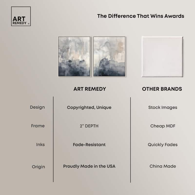 Muted Ocean Hues Canvas Set of 2 by Art Remedy