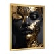 preview thumbnail 8 of 7, Designart "Black And Gold Gilded Woman Photo II" Woman Wall Decor Gold - Glam Hallway Framed Wall Art Decor