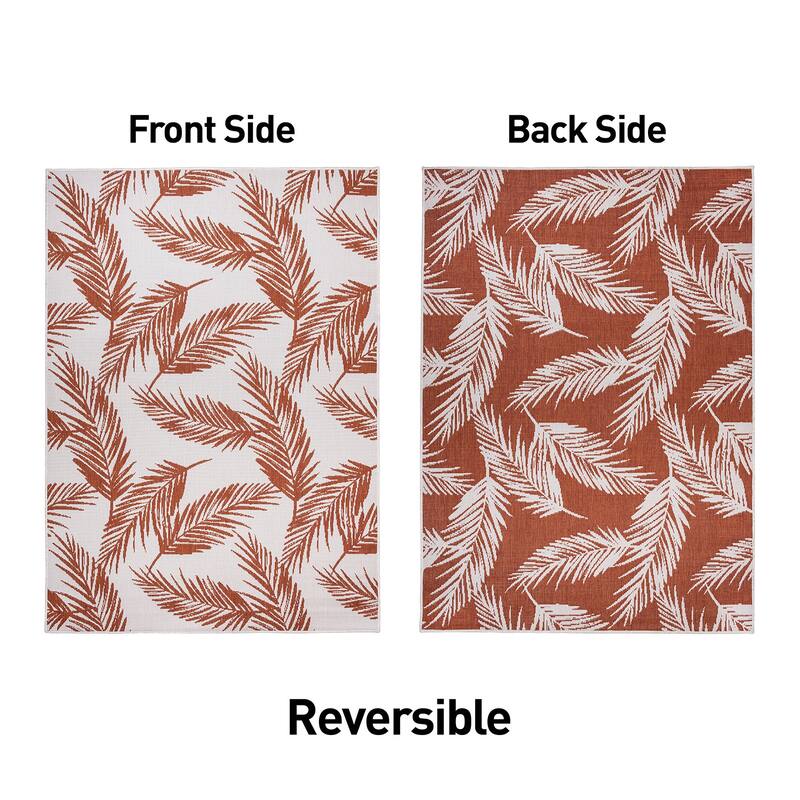 World Rug Gallery Nature Inspired Floral Indoor/Outdoor Area Rug