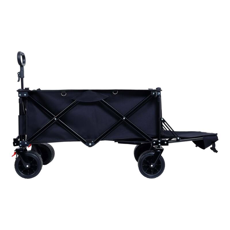 Foldable Wagon with Extended Tailgate and Wheels - N/A