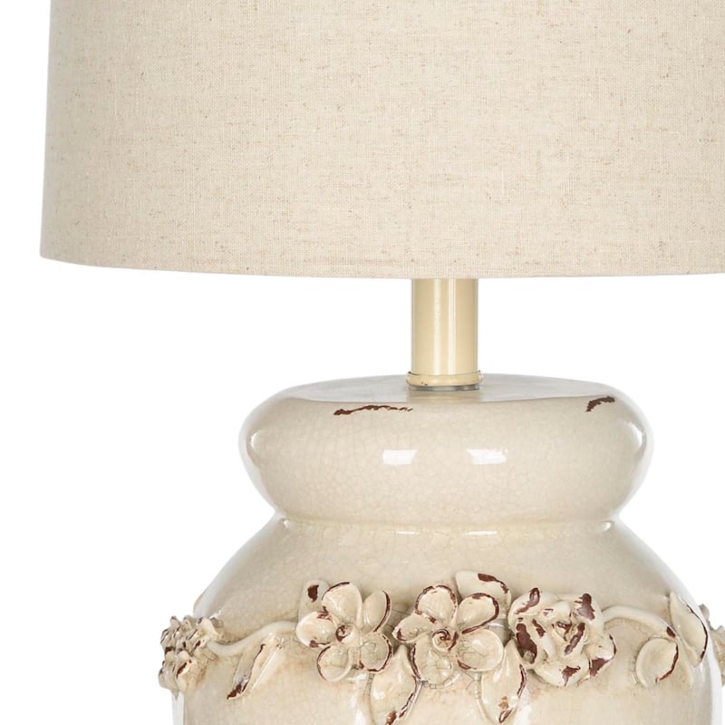 SAFAVIEH Lighting 24-inch Raised Floral Garden Table Lamp (Set of 2) - 12"x12"x24"