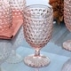 preview thumbnail 5 of 4, Martha Stewart 6Pc 14.2oz Glass Hobnail Goblet Drinkware Set Pink - 3.5x3.5x6.75