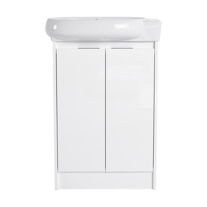 GDFStudio - Emery Elegant Soft Close Doors Bathroom Vanity with Ceramic Sink for Compact Spaces