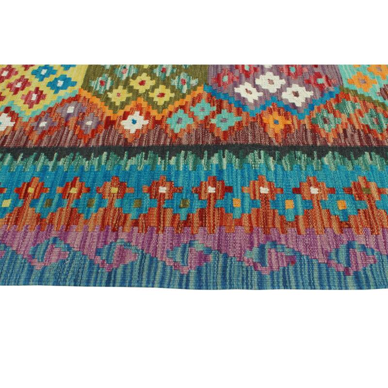 Flatweave Madisyn Brown/Blue Runner - 2'7" x 9'11"
