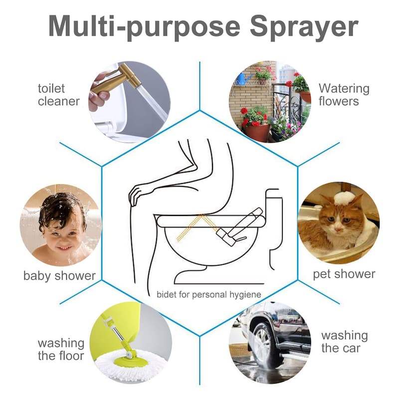 Topcraft Stainless Steel Handheld Toilet Sprayer